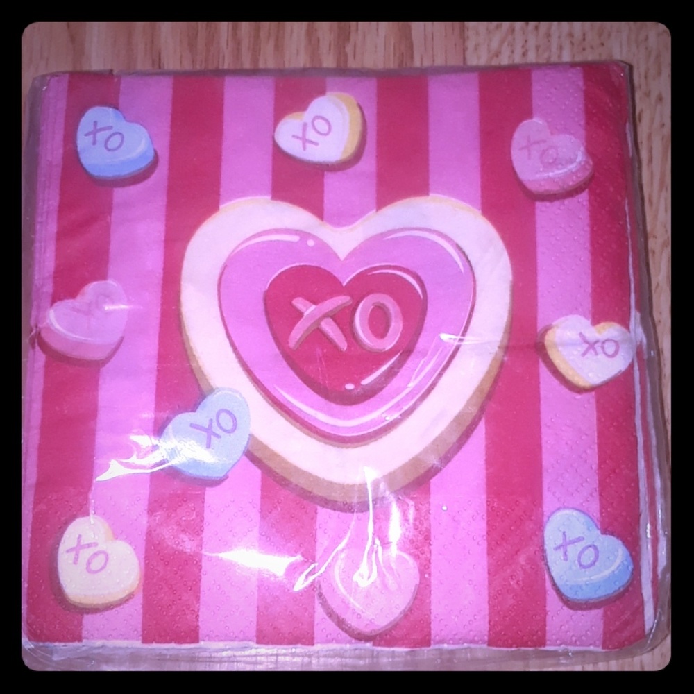 Valentine's Day candy hearts Paper napkins 16 PK